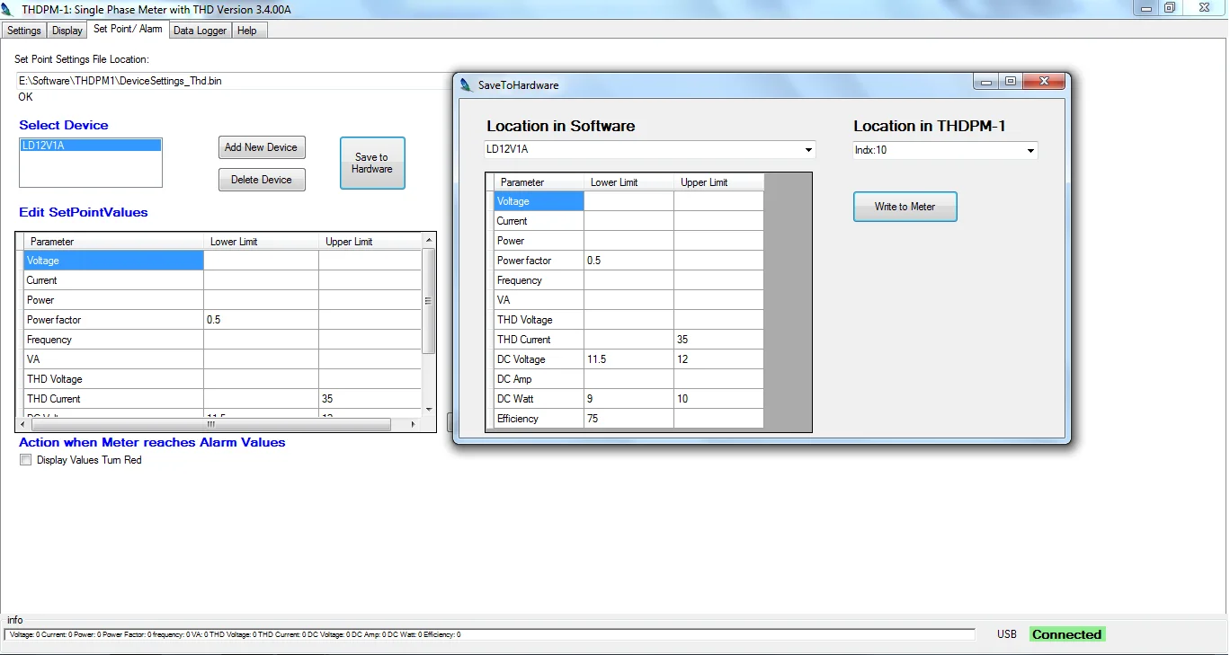 Testing Fixture Connection